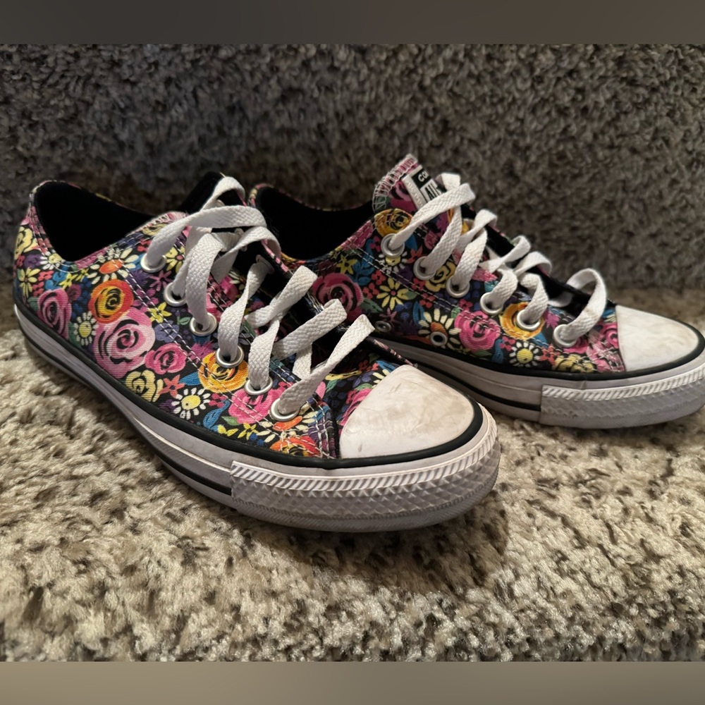 Converse flower sneakers
